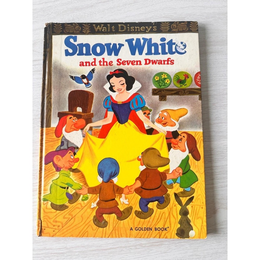 Vintage Snow White & The Seven Dwarfs Childrens A‎ Golden Book 1981
